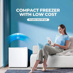 Electactic 3.2 Cu.ft Small Freezer, Mini Upright Freezer, White