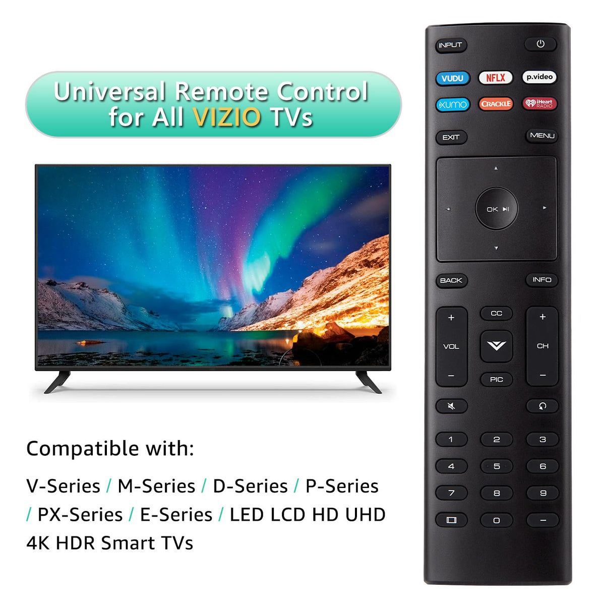 Universal for Samsung-TV-Remote-Control Replacement,Compatible with All Samsung Smart Frame Curved QLED TVs