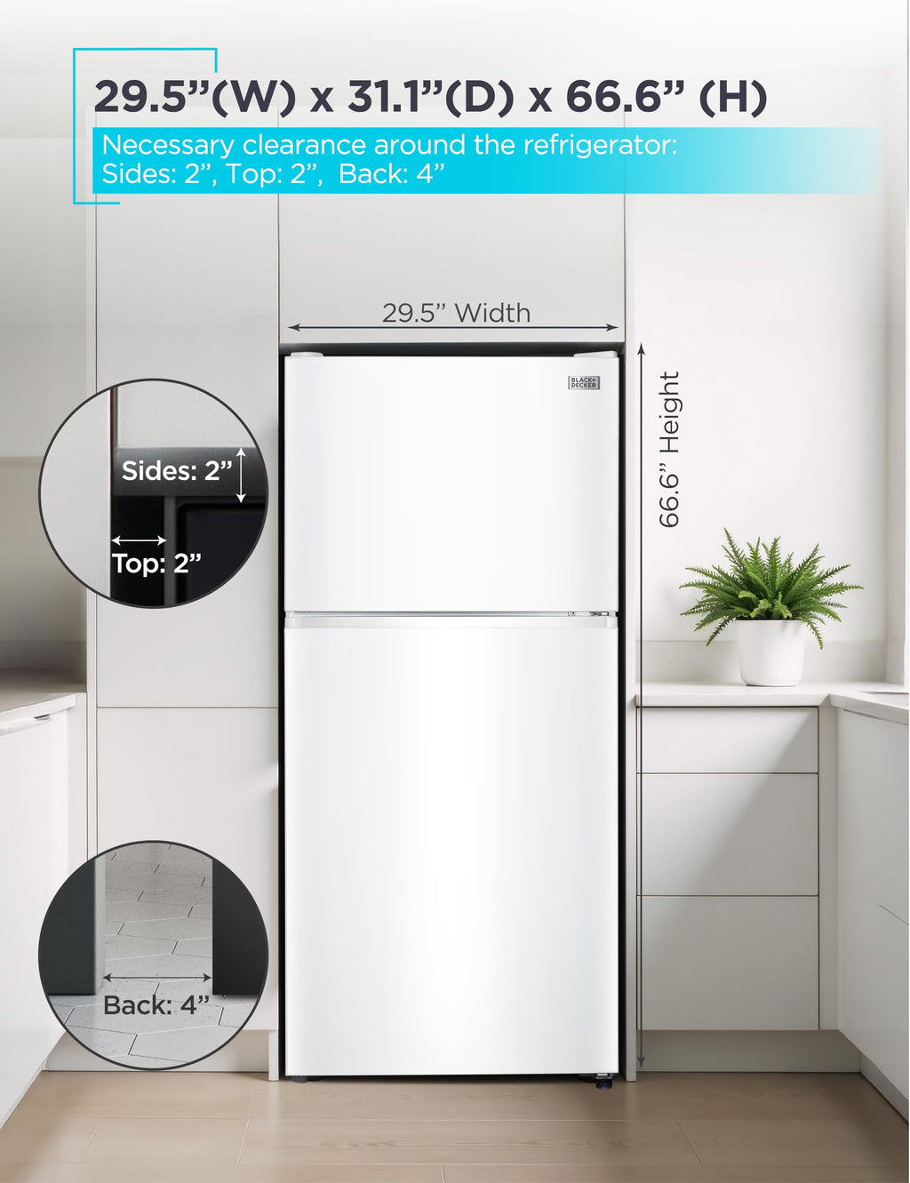 BLACK+DECKER 18.1 Cu. Ft. Top Mount Refrigerator with Ice Maker, BR1810HIMB