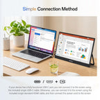 InnoView Portable Monitor, 15.6 Inch FHD 1080P HDMI USB C Second External Monitor for Laptop, Desktop, MacBook, Phones, Tablet, PS5/4, Xbox, Switch, Built-in Speaker with Protective Case