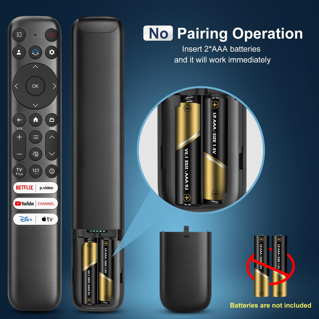 Only for TCL Google TV Remote Control Replacement, Responsive, No Setup