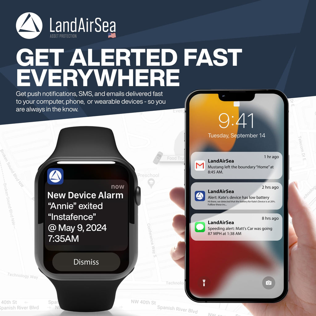 LandAirSea Overdrive GPS Tracker — Extended Life Battery, Magnetic, and Waterproof. Commercial GPS Tracker for Vehicles, Trailers, Equipment, and Assets. Real-Time Global Tracking.