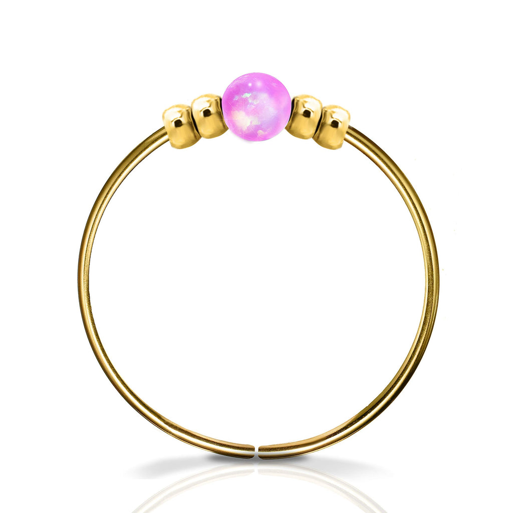 Ultra Thin Opal Nose Ring
