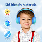 EarFun K1 Kids Headphones Wired with Mic, Volume Limit Headphones for Kids