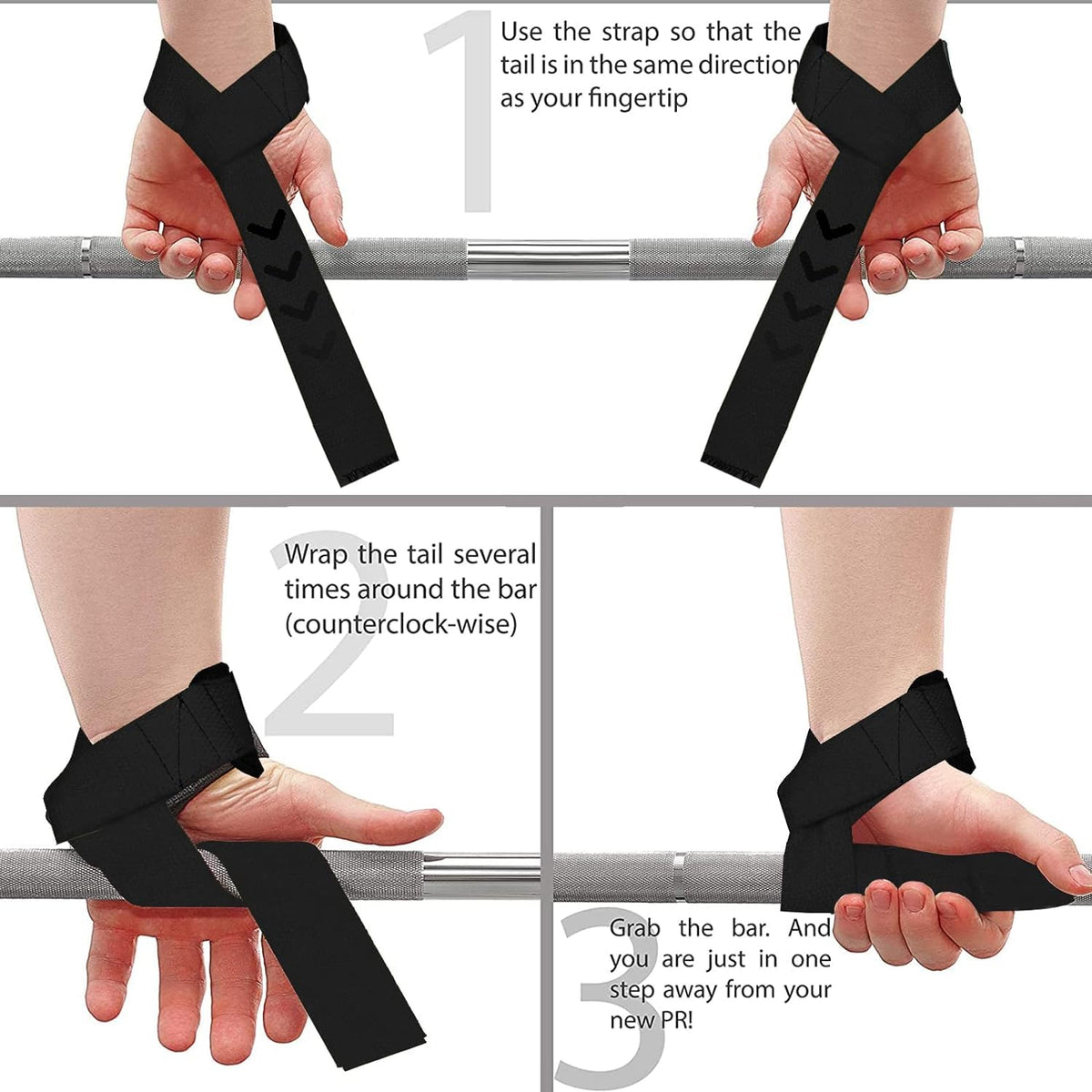 BEAST RAGE Weight Lifting Straps Fitness Padded Cotton Wrist Support Gel Advanced Grips Dumbbell Bar Wraps Heavy Duty Gym Bodybuilding Straps Power Deadlift Barbells Non Slip Exercise