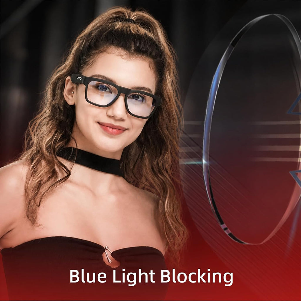OhO Open Ear Smart Glasses, UV400 Z87.1 Lightweight Audio Bluetooth Glasses