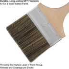 Genixart Double Thick Chip Paint Brush, Wood Stain Brush for Fence, 4 Inch