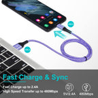 USB C Samsung Charger Cable Fast Charge Lead 6FT 2Pack Type C Phone Charger
