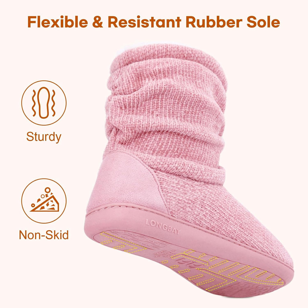 LongBay Women Slipper Boots Warm Memory Foam Indoor Outdoor House Shoe Gift