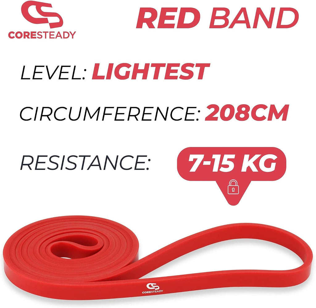 Coresteady Pull Up Bands & Resistance Bands - Heavy Duty Loop Band for Men & Women - Build Fit Power & Muscle - Training, Fitness Assist Pull Ups & Gym Exercise