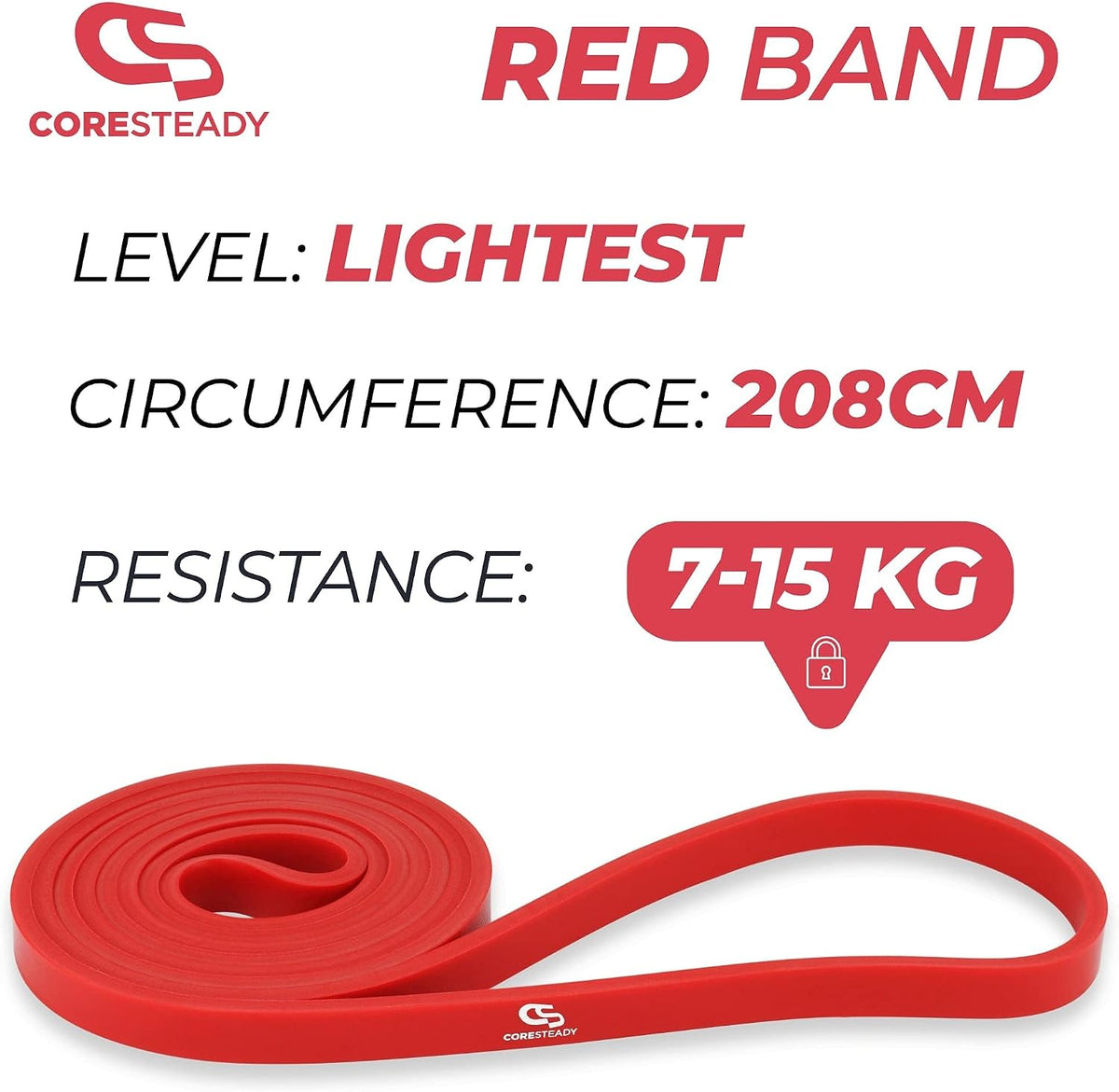 Coresteady Pull Up Bands & Resistance Bands - Heavy Duty Loop Band for Men & Women - Build Fit Power & Muscle - Training, Fitness Assist Pull Ups & Gym Exercise