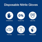 ABENA Pink Disposable Nitrile Gloves, Medium, Pack of 100