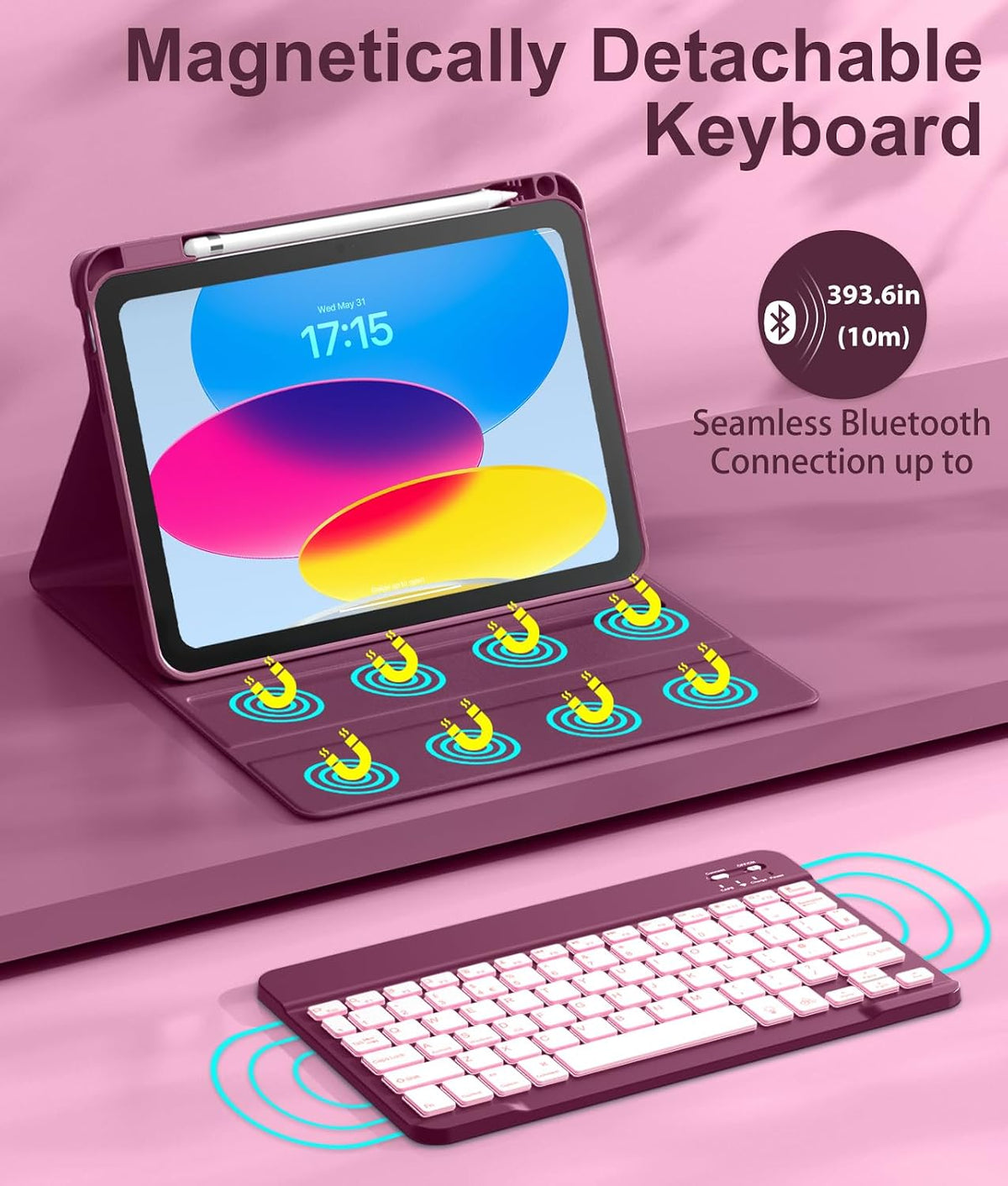 Vobafe Keyboard Case for iPad A16 11th Generation 11 inch/10th Gen 10.9"