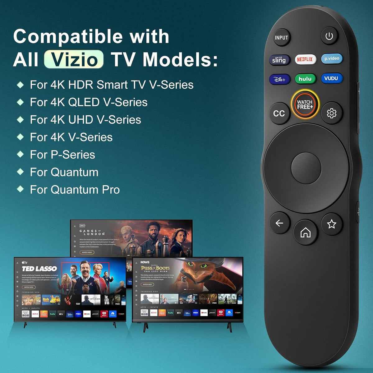 Universal Remote Control for Vizio Smart TV XRT270 XRT260 XRT140 XRT136 FHD 4K QLED UHD Smartcast Quantum Pro D/E/PX/P/M/V Series TV Remotes Replacement