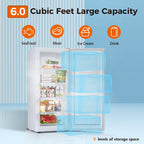 Kismile Small Freezer Upright, 3.0 Cu.ft Mini Freezer, Stainless Steel