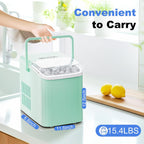 NEWBULIG Countertop Ice Maker Machine with Handle, Portable Ice Maker