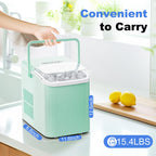 NEWBULIG Ice Makers Countertop with Handle, Portable Ice Machine