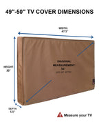 iBirdie Outdoor TV Cover 52 to 55 inch Weatherproof and Waterproof