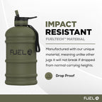 Fuel24 Jug - 2.2 Litre Water Bottle - Extra Strong Flex Material - Drop Proof, Pop or Straw Cap Options - 2.2L Large Gym Sports Bottle, BPA FREE
