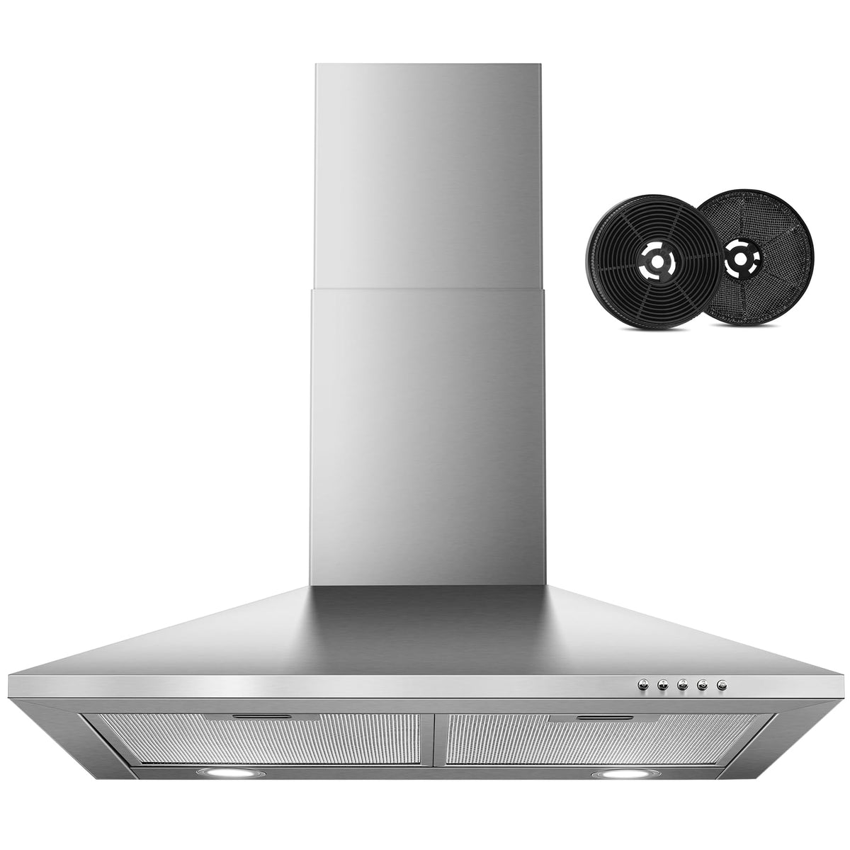 24 inch Range Hood, Ducted/Ductless Range Hood 450CFM, Wall Mount
