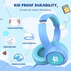 Botesty Sound Kids Headphones Wired for School, 3.5 Plug Safe Volume Purple