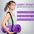 XN8 Sports Yoga Mat 10mm & 15mm Thick NBR Exercise Mat with Carry Strap