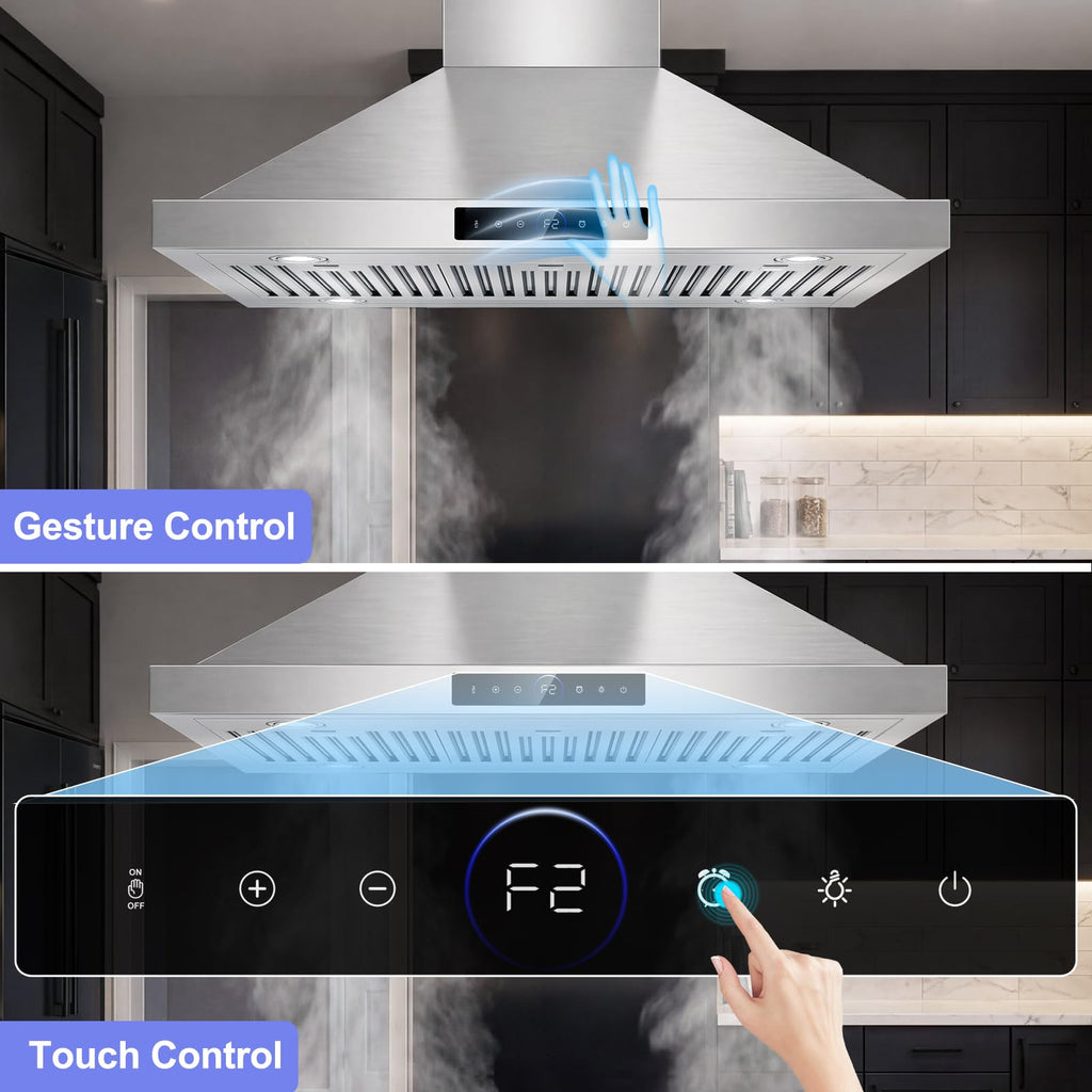 42 inch Range Hood Under Cabinet 1200 CFM Stainless Steel Stove Vent Hoods