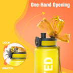 Sahara Sailor Water Bottle 1L, Leakproof Tritan Bottle with Time Marker