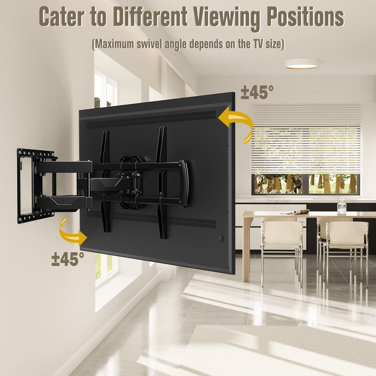 Mounting Dream Full Motion TV Wall Mount for 32-70 Inch TVs up to 110lbs