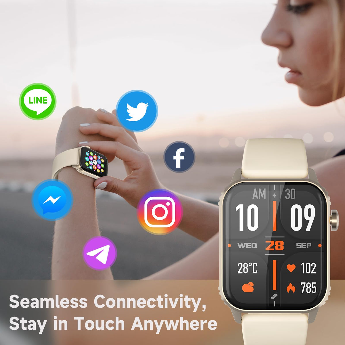 Smart Watch for Men, 120 Sports Modes Smartwatch with 1.83" HD, Alexa Built-in, Heart Rate/Sleep Monitor, IP67 Waterproof, Bluetooth Call & Music Control Fitness Watch for iPhone/Android (Black)