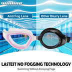 Winline Adult Swimming Goggles,Open Water Goggles Swimming Anti Fog UV Protection No Leakage Clear Vision Easy to Adjust for Adults Men Women Teenagers