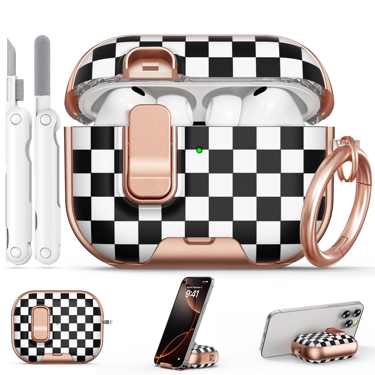 for AirPods Pro 2nd/1st Case (2023-2019)-Purple Bell Flower
