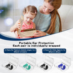 Swimming Ear Plugs for Kids,4 Pairs Reusable Silicone Ear Plugs Swimming