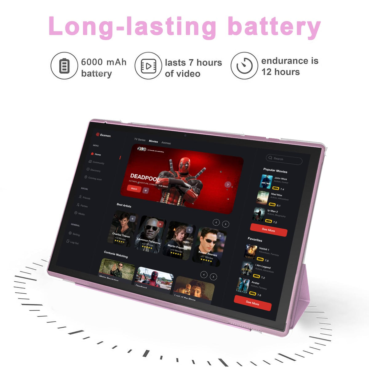 Android Tablet 10 Inch Tablet With Case Stylus Android 15 Tablets 8GB RAM 32GB ROM Support 1TB Expansion 6000mah Battery 10.1" IPS HD Touchscreen 2MP+8MP Dual Camera WIFI-6 Bluetooth5.0 Tablets