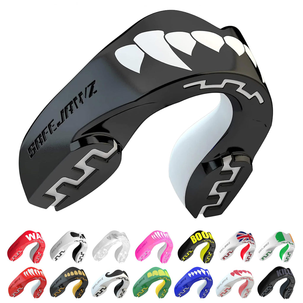 SAFEJAWZ Mouth Guard, Adult & Junior Dual Layer Gum Shield with Case