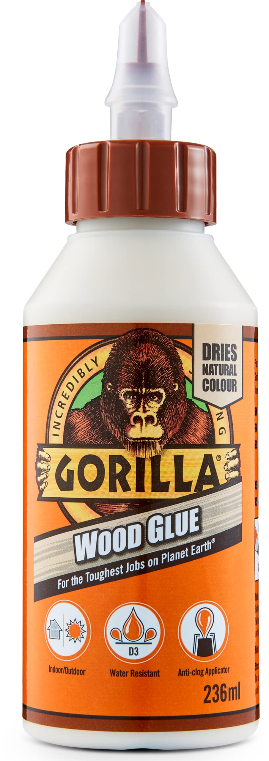Gorilla 5044361 Wood Glue 1L (4 Pack)