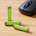 Amazon Basics 8-Pack Rechargeable AAA NiMH High-Capacity Batteries, 850 mAh, 1.2V, Recharge up to 500x Times, Pre-Charged
