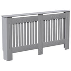 Vida Designs Chelsea Radiator Cover White - Medium - Modern Vertical Slat Design For Optimal Heat Circulation - H82xW111xD19cm - Painted MDF Cabinet Ideal For Living Room & Hallway