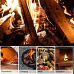 KEPLIN Natural Firelighters - 200 Pack | Eco Friendly Wood Wax Fire Starters | Quick Flame | Safe to Use | Ideal for Stoves, Open Fires, BBQ's & Pizza Ovens