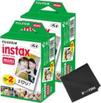 Fujifilm Instax Mini Instant Camera Film: 40 Shoots Total, (10 Sheets x 4) - Capture Memories Anytime, Anywhere - Boomph's Comprehensive Ultimate Performance Cloth Solution for Perfect Picture Quality