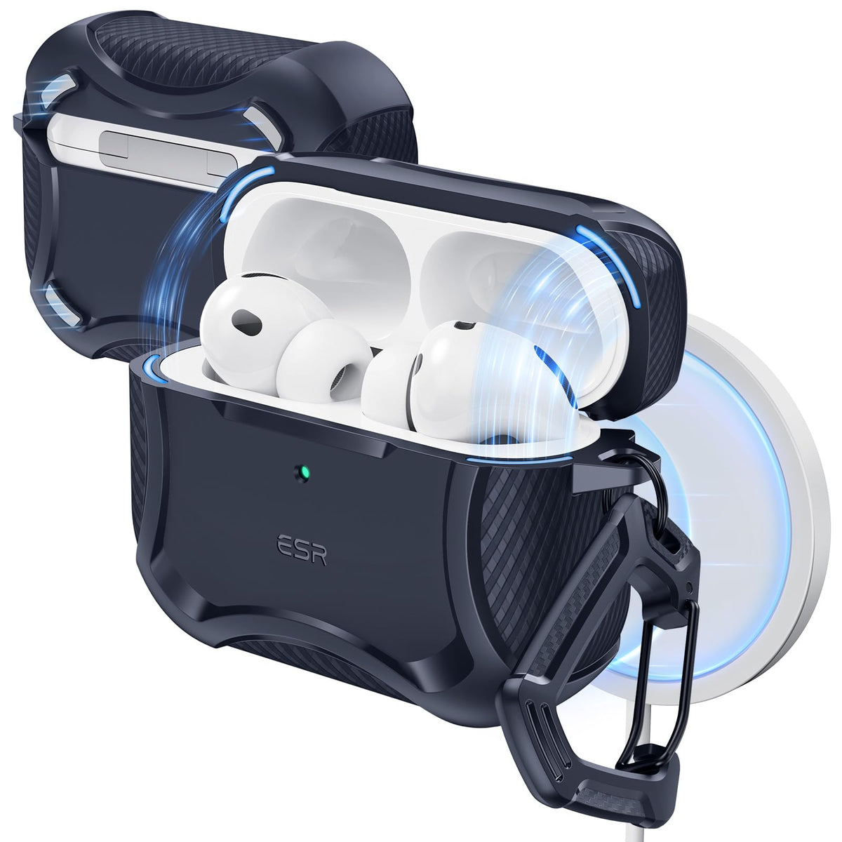 ESR for AirPods Pro 2 Case, Compatible with MagSafe, Navy Blue