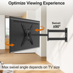 ELIVED Full Motion TV Wall Mount for 26-60" TVs, Max VESA 400x400, 77 lbs.