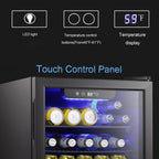 Antarctic Star Beverage Refrigerator Cooler 68 Can, Mini Fridge with Glass Door for Beer Drinks Wine,Freestanding Small Fridge with Electronic Temperature Control for Home and Bar,1.7 cu.ft