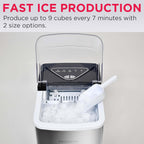 Frigidaire EFIC123-SS Counter Top Maker, Produces 26 pounds Ice per Day, Stainless Steel