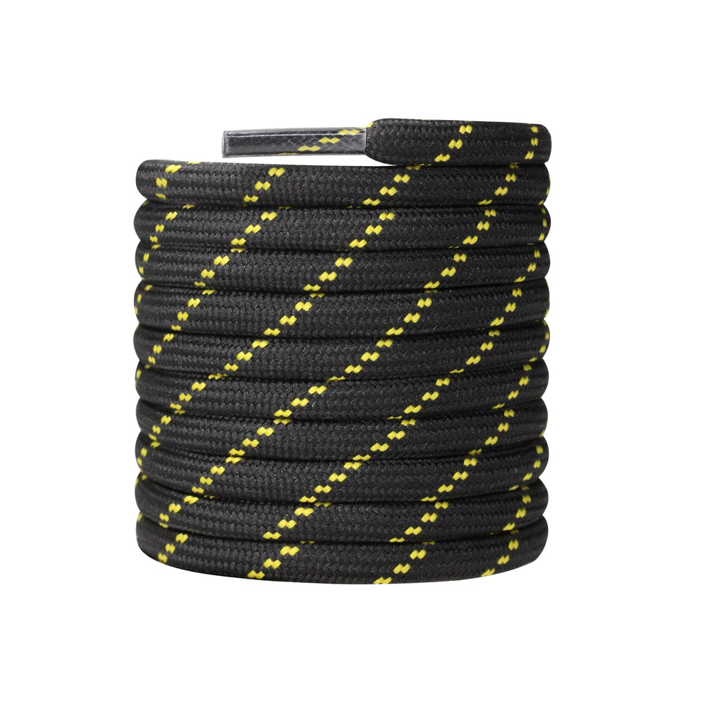 CCSOFTIME Round Work Boot Laces - Heavy Duty, Thick Replacement Laces for Men, Women, Adults - Walking, Hiking, Steel Toe, Safety, Hunting Boots