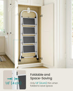 SONGMICS 3-Step Ladder, Folding Step Ladder, Safety, Holds up to 150KG