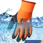 Winter Work Gloves Thermal Fleece Liner Waterproof Coating Superior Grip for Cold Weather Car Washing Gardening Fishing Multipurpose