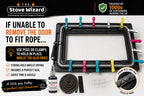 Stove Rope Kit 10mm x 2.5m Black 50ml Glue 100mm Tape