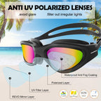 Winline Adult Swimming Goggles,Open Water Goggles Swimming Anti Fog UV Protection No Leakage Clear Vision Easy to Adjust for Adults Men Women Teenagers