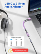 JSAUX 2-Pack USB C to 3.5mm AUX Audio Adapter for iPhone 17, Galaxy S25